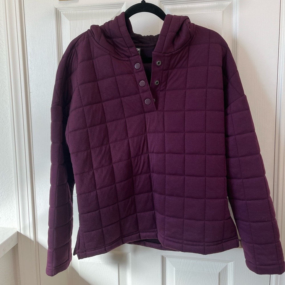 GapFit quilted hoodie pullover sweatshirt